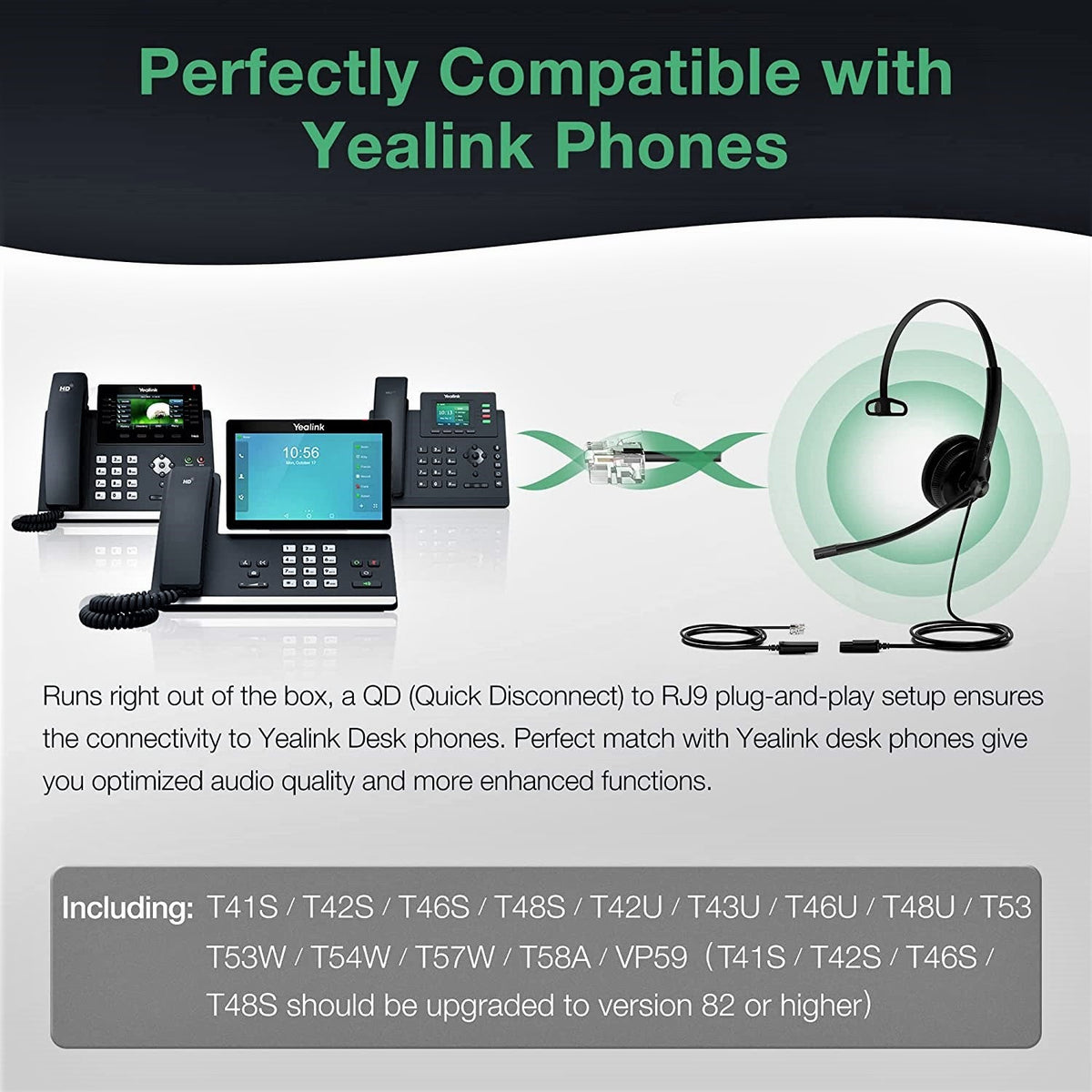 Yealink YHS34 & YHS34 Lite Dual/Mono Wideband Headset