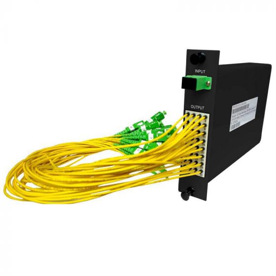 FOSCO 1x8 PLC LGX Splitter Module, 1.6mm, 2 meters, SC/APC Connectors