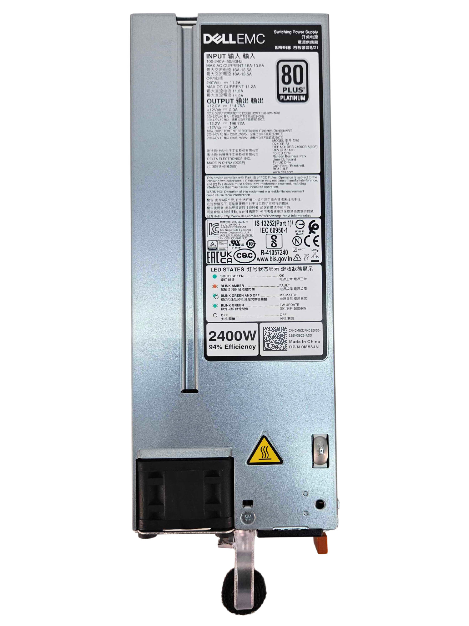 Dell R750/R7525 2400W 80Plus Platinum Power Supply (0M63JN)