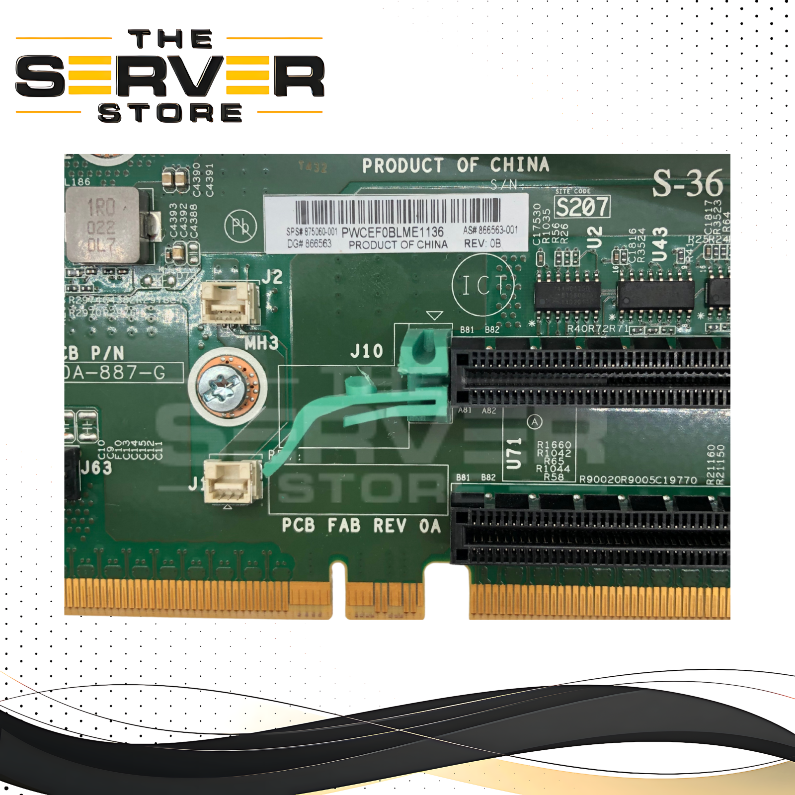 HPE ProLiant DL380 Gen10 Server PCI-E x16 / x8 Expansion Card Riser with Metal Cage. P/N: 875060-001.