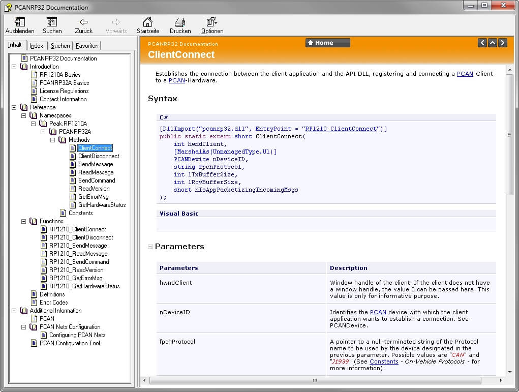 PCAN-RP1210 API