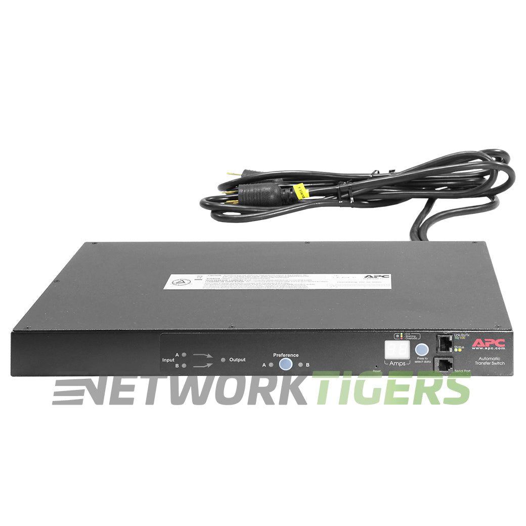 NEW APC AP7752 1x NEM A L5-20P 10x NEM A 5-20R 1U 120V 20A Auto Transfer Switch