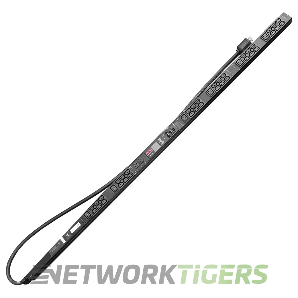 APC AP8861 Metered Rack 208V 20A 36x C13 6x C19 2x NEMA 5-20R ZeroU 3Phase PDU