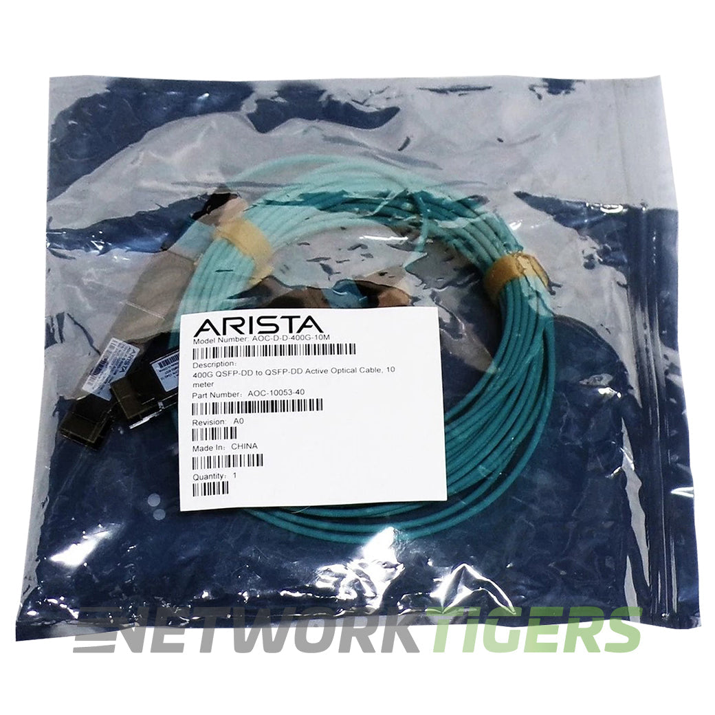 NEW Arista AOC-D-D-400G-10M 10m 400 Gigabit QSFP-DD QSFP-DD Active Optical Cable