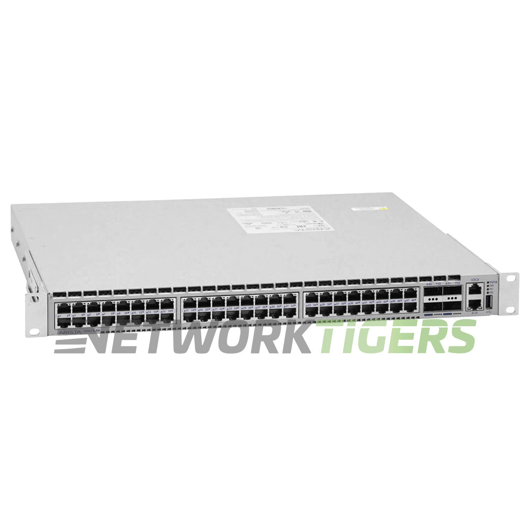 NEW Arista DCS-7050TX-64-F 48x 10GB Copper 4x 40GB QSFP+ F-B Air Switch