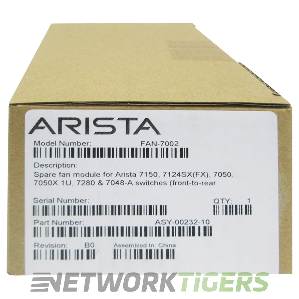 NEW Arista FAN-7002-R 7250QX Series Back-to-Front Air (Blue) Switch Fan Module