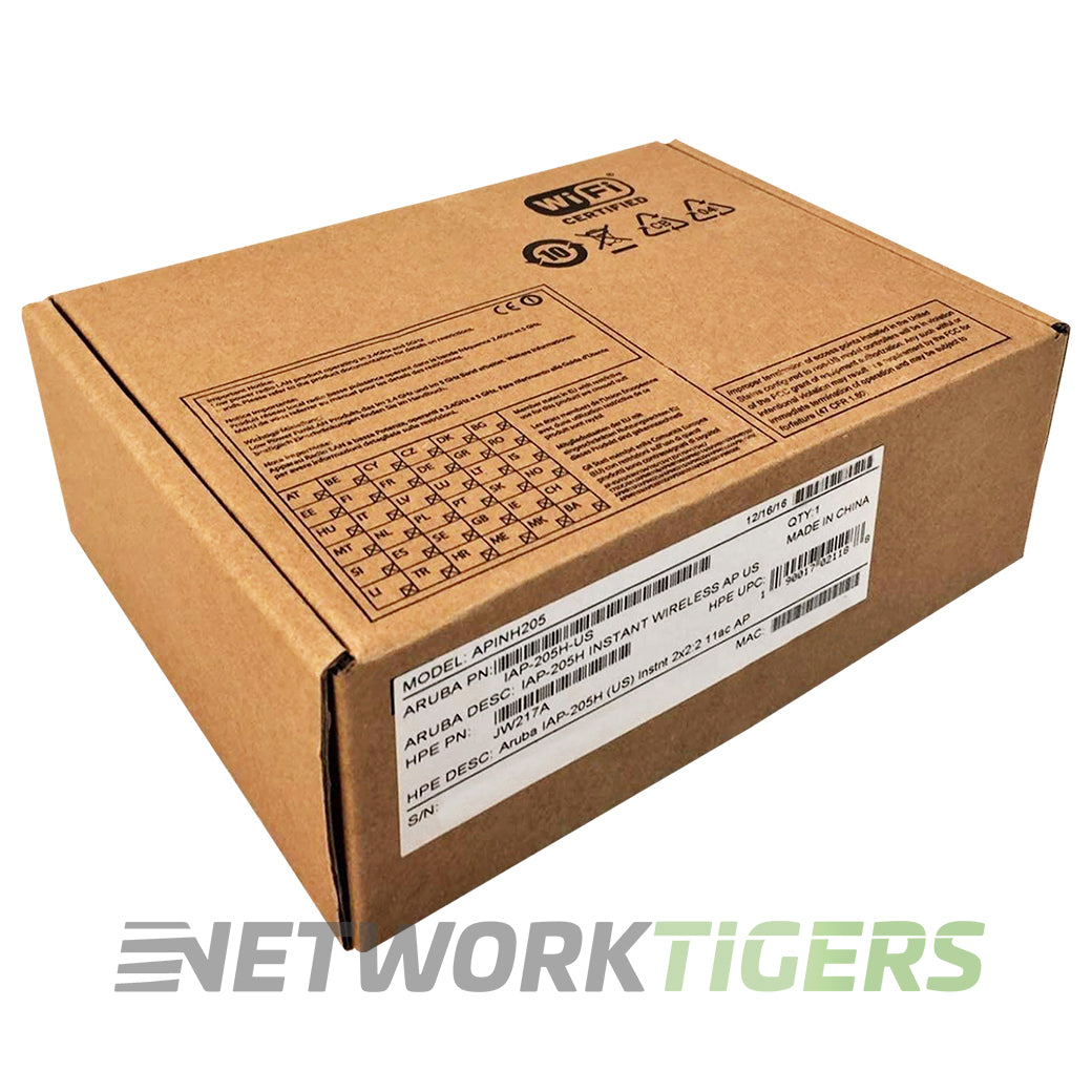 NEW HPE Aruba IAP-205H JW217A (US) Instant Wi-Fi 5 802.11ac Internal Ant WAP