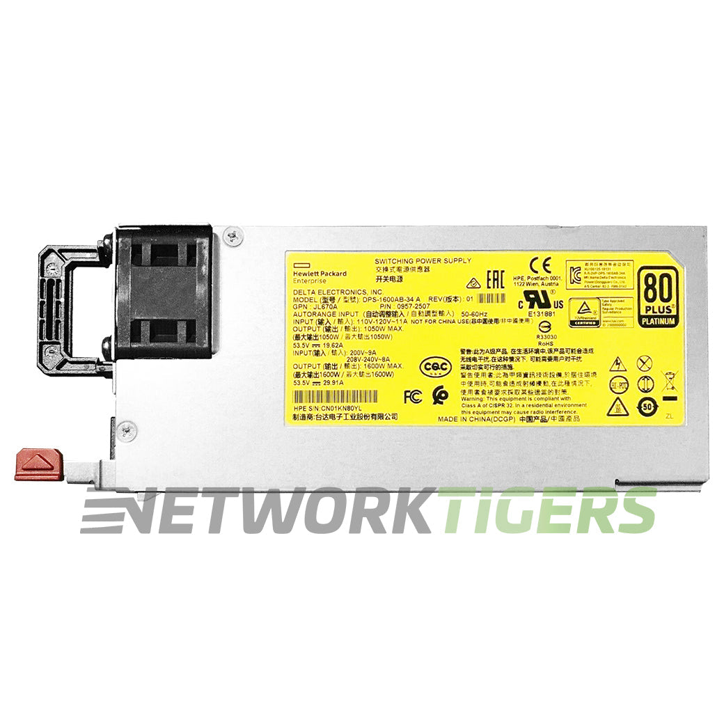 HPE Aruba JL670A CX 6300 Series 1600W AC Switch Power Supply