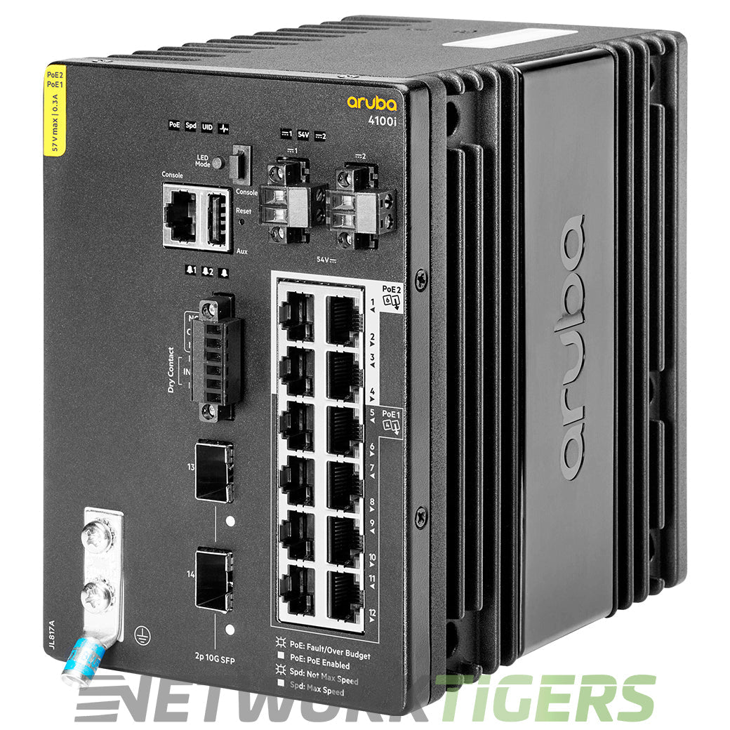 NEW HPE Aruba JL817A CX 4100i Series 12x 1GB PoE RJ45 2x 10GB SFP+ Switch