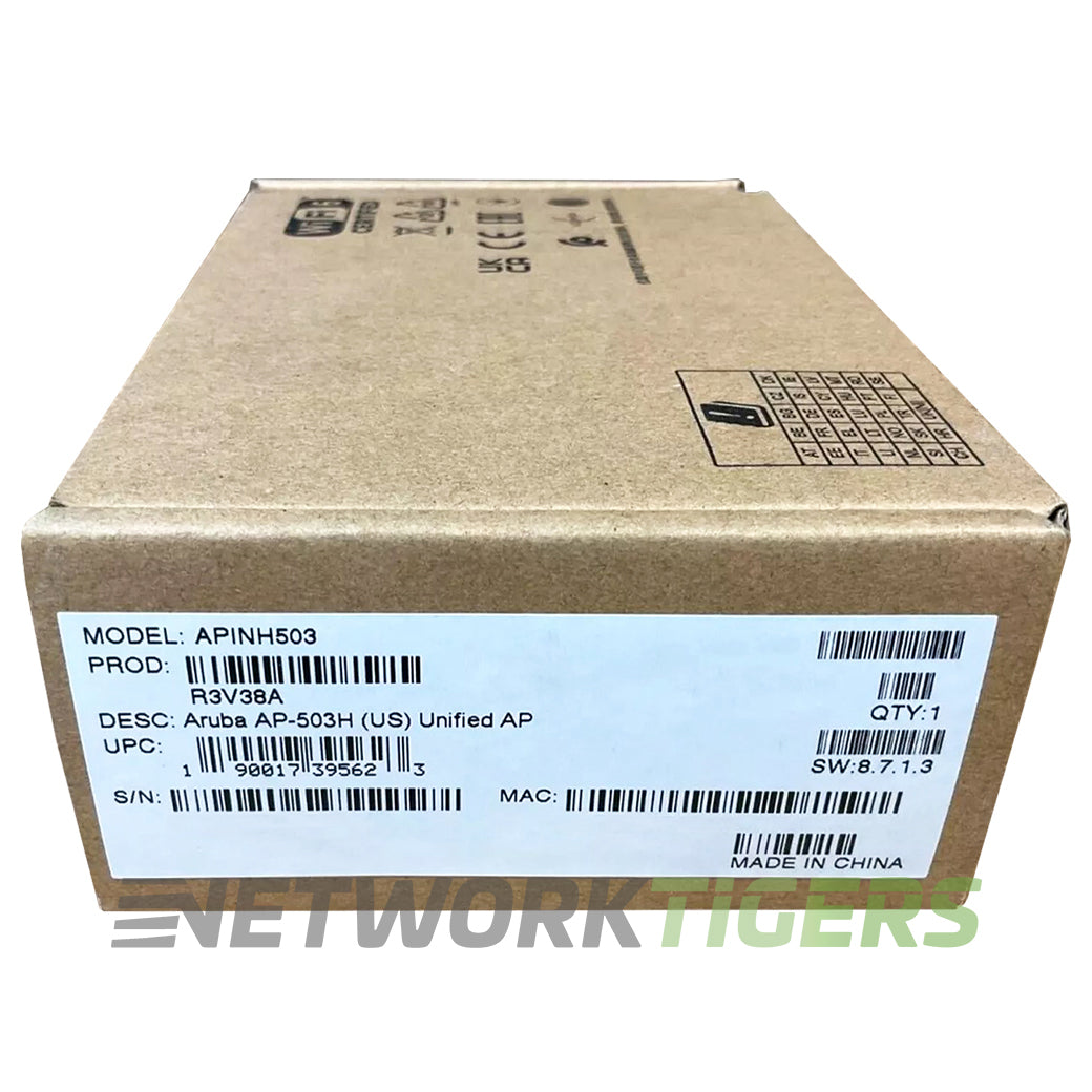 NEW HPE Aruba AP-503H R3V38A US Wi-Fi 6 802.11ax Internal Ant Hospitality WAP