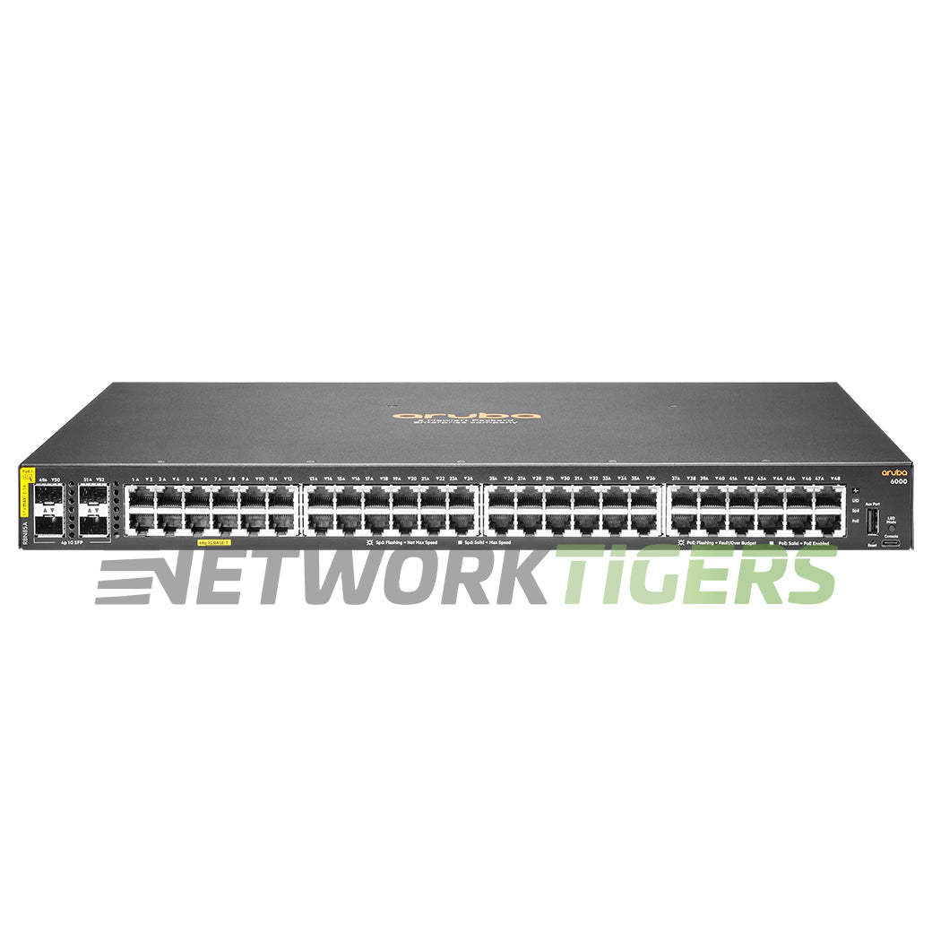 NEW HPE Aruba R8N85A CX 6000 Series 48x 1GB PoE RJ45 4x 1GB SFP Switch