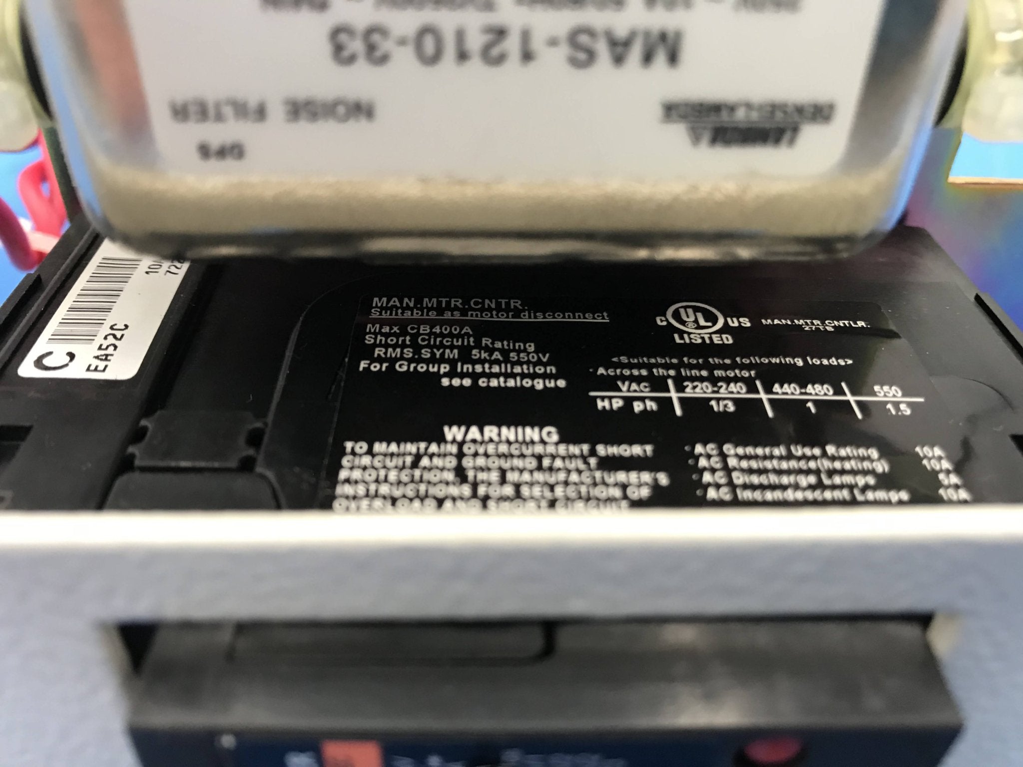 Auto Breaker/Noise Filter (EA52C /503-66060/016M16210/MAS-1210-33)Fuji/Lambda