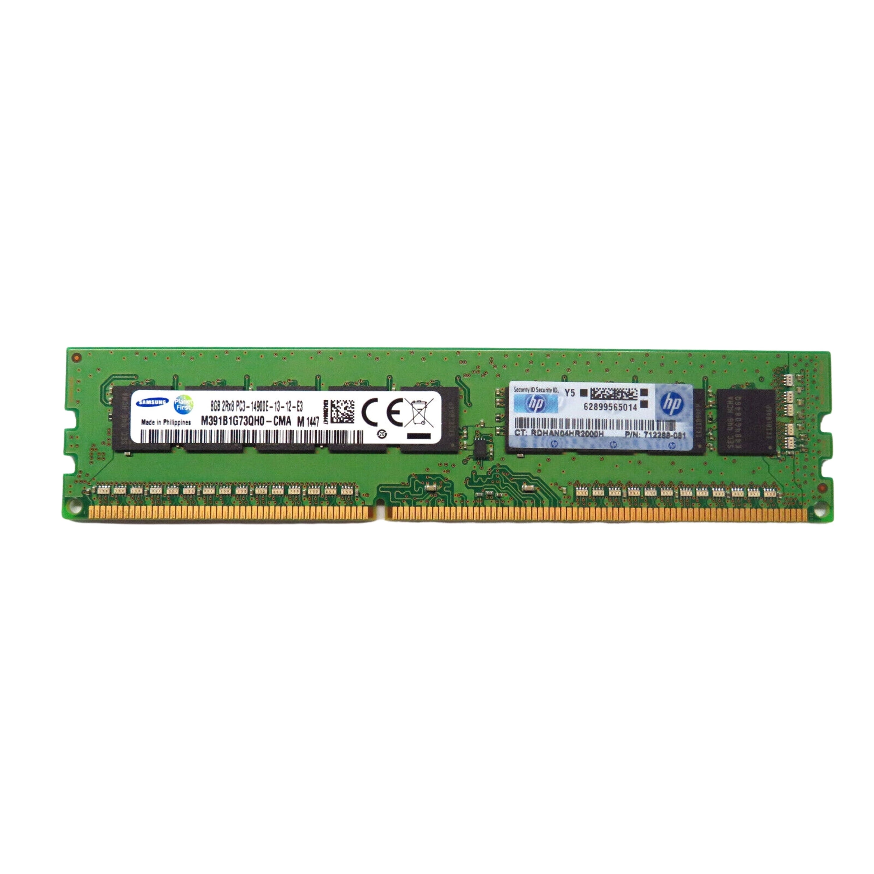 HP 712288-081 8GB 2Rx8 PC3-14900E 1866MHz DDR3 UDIMM Server Memory (Refurbished)