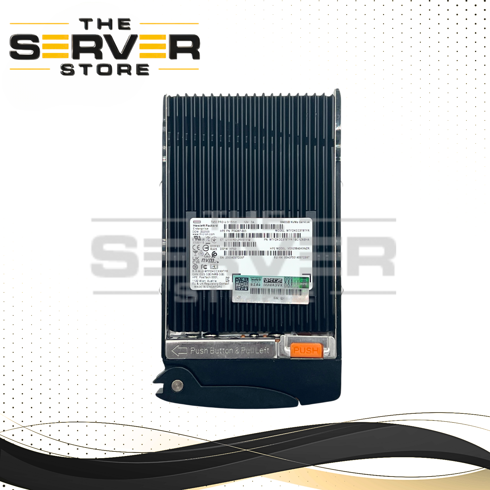 Micron 3.84TB NVMe U.3 G4 x4 RI 2.5" TCG Opal SSD 7450 Pro Series MTFDKCC3T8TFR For Supermicro Server