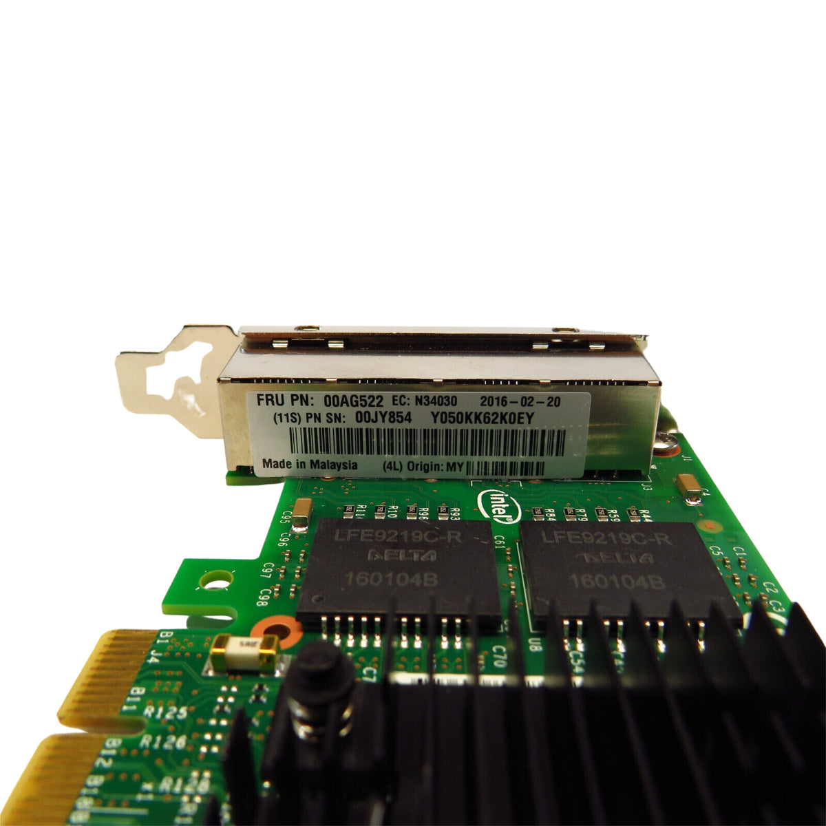 Lenovo 00AG522 Intel I350-T4 4 Port 1GbE BASE-T PCIe Adapter Card (Refurbished)
