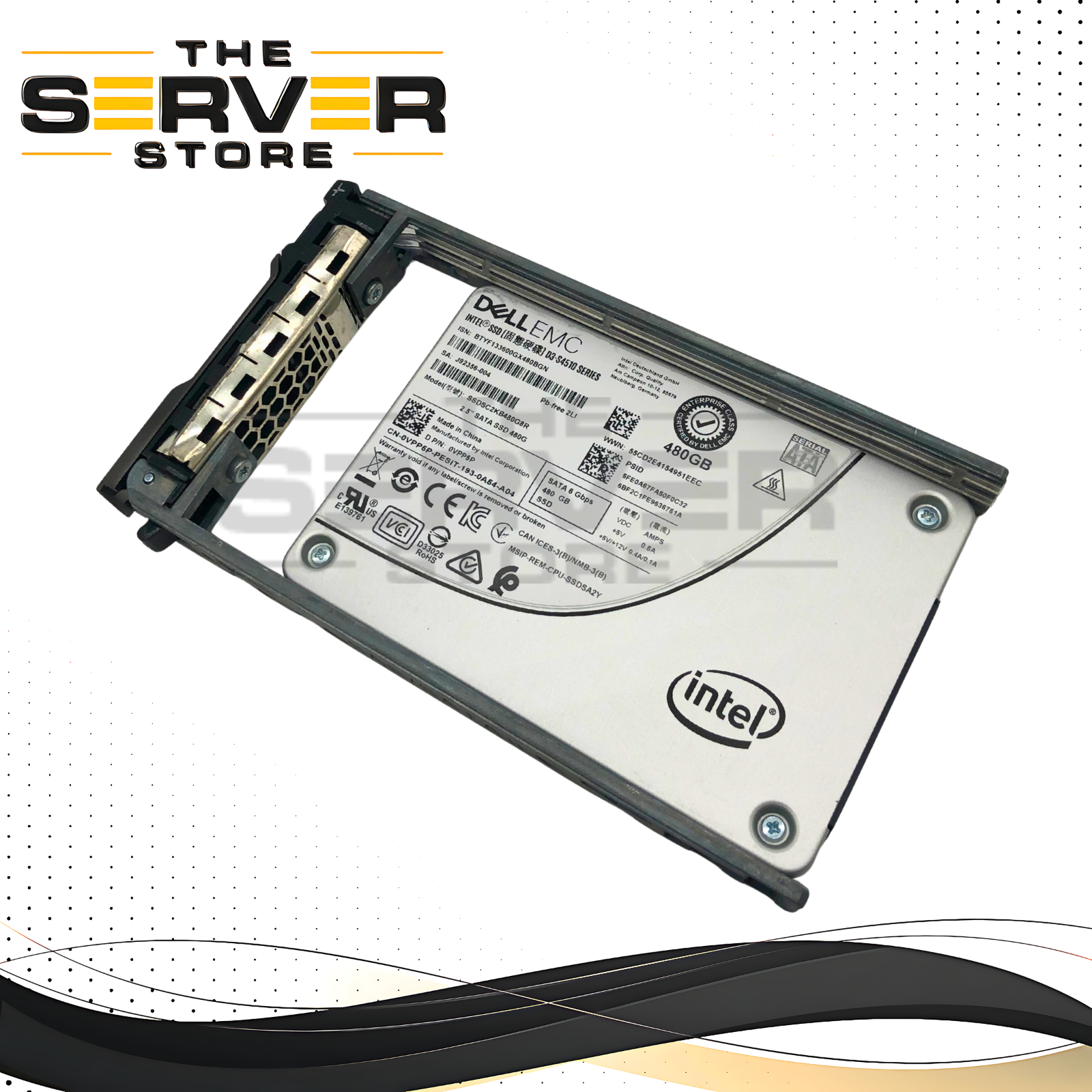 Dell Intel D3-S4510 480GB SATA 6G 2.5" SFF RI SSD W/Tray SSDSC2KB480G8R VPP5P