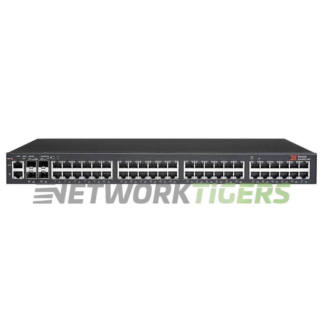 Ruckus Brocade ICX6430-48P ICX 6430 Series 48x 1GB PoE+ RJ45 4x 1GB SFP Switch