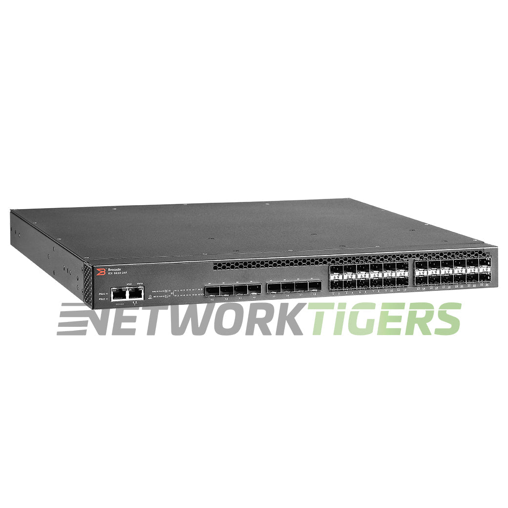 Brocade ICX6610-24F-E 24x 1GB Fibre Channel SFP 8x 1GB SFP F-B Airflo Switch