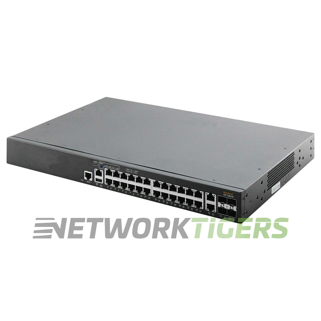 NEW Ruckus ICX7150-24P-4X10GR Brocade ICX 7150 24x 1GB PoE+ RJ45 4x SFP+ Switch