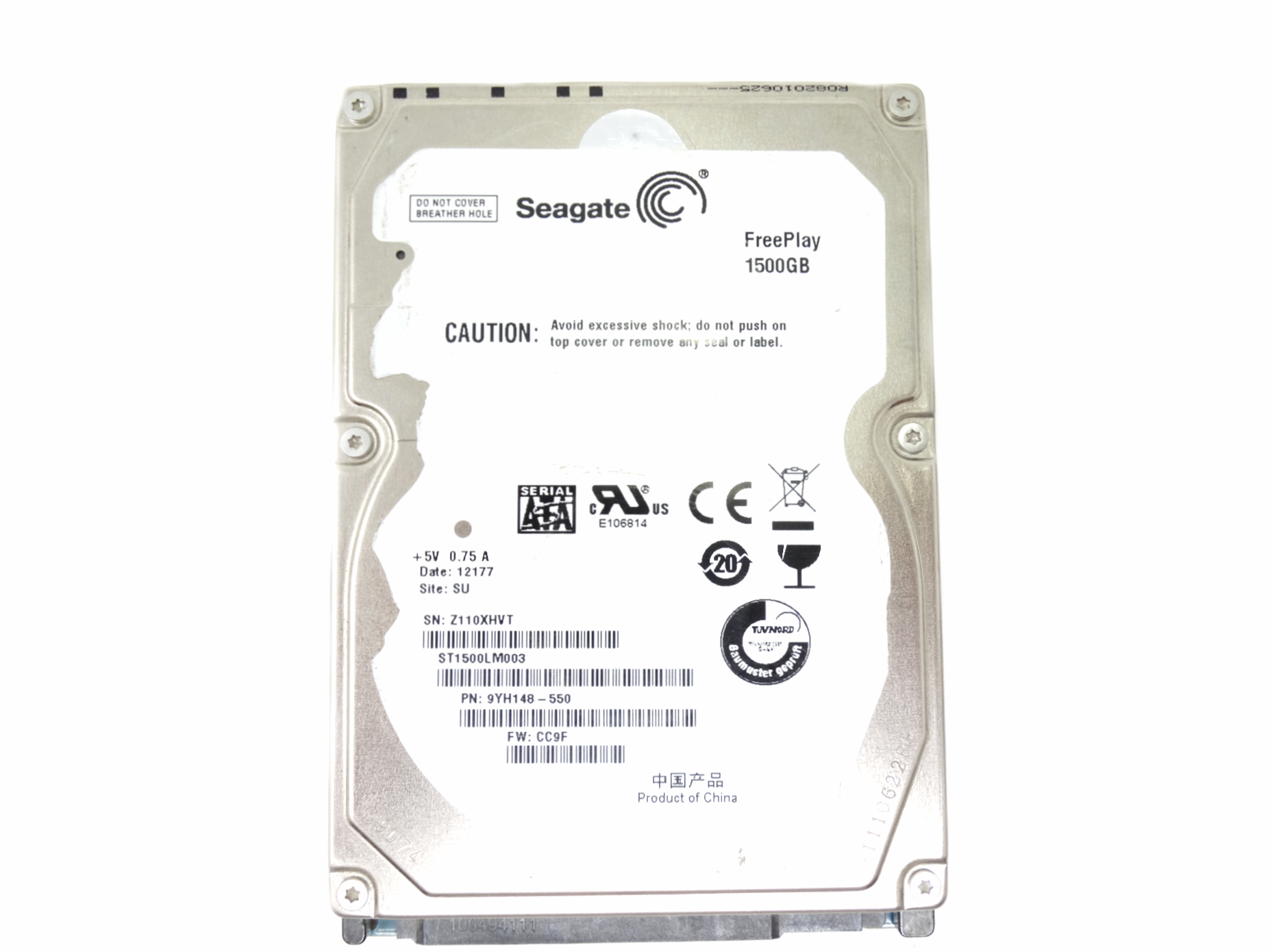 Seagate FreePlay 1.5TB 5400 RPM 3Gb/s SATA 2.5'' HDD Hard Drive (9YH148-550)