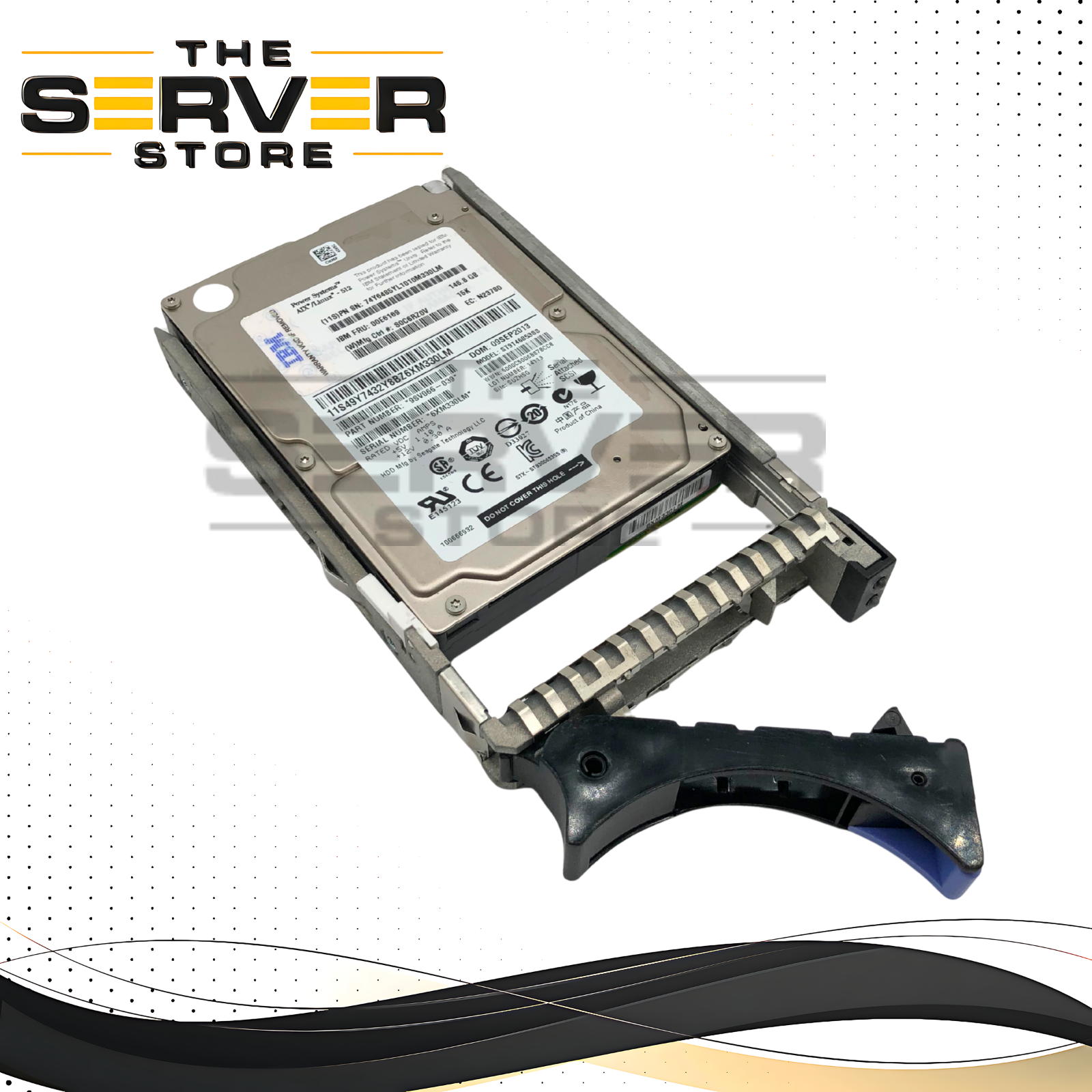 IBM 146GB 15K RPM 6Gb/s SAS 2.5-inch SFF Hard Disk Drive for AIX POWER Systems. OEM by Seagate. P/N: 00E6169, ST9146853SS, 9SV066-039, 44V8185.