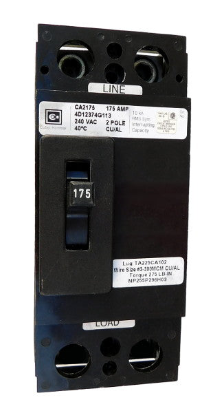 Westinghouse CA2200Y 200A 2 Pole Molded Case Circuit Breaker 240VAC Bolt-On Thermal Magnetic