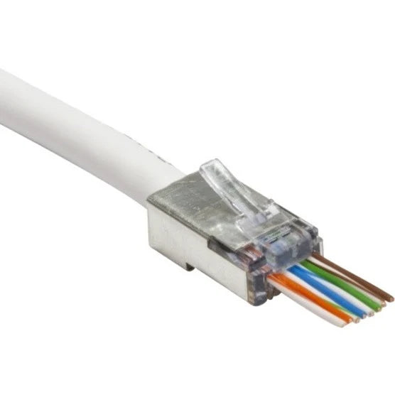 Platinum Tools Shielded EZ-RJ45 for CAT5e & CAT6 with Internal Ground