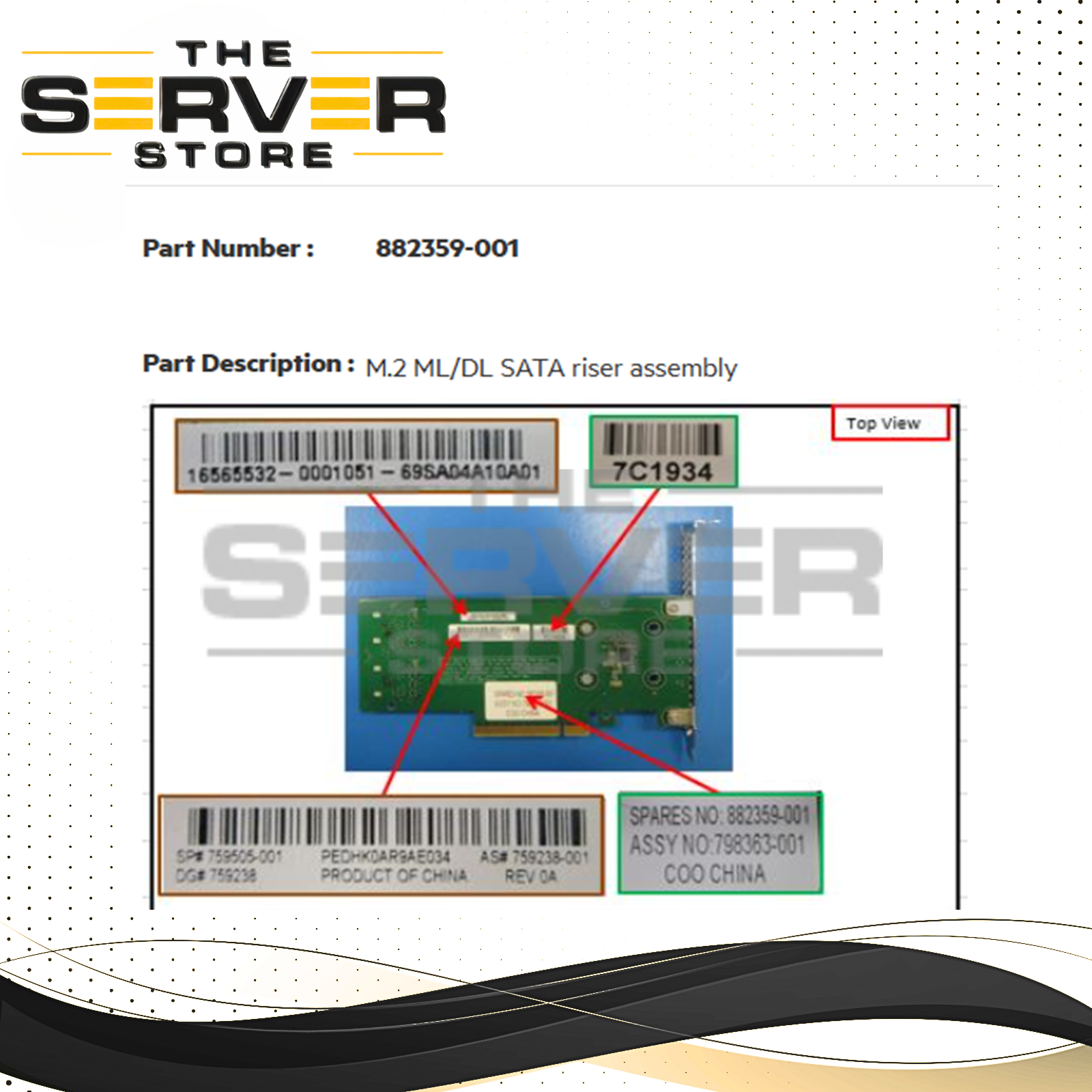 HPE SATA M.2 ML/DL Dual Drive PCIe Riser Card (Card Only) 835566-B21