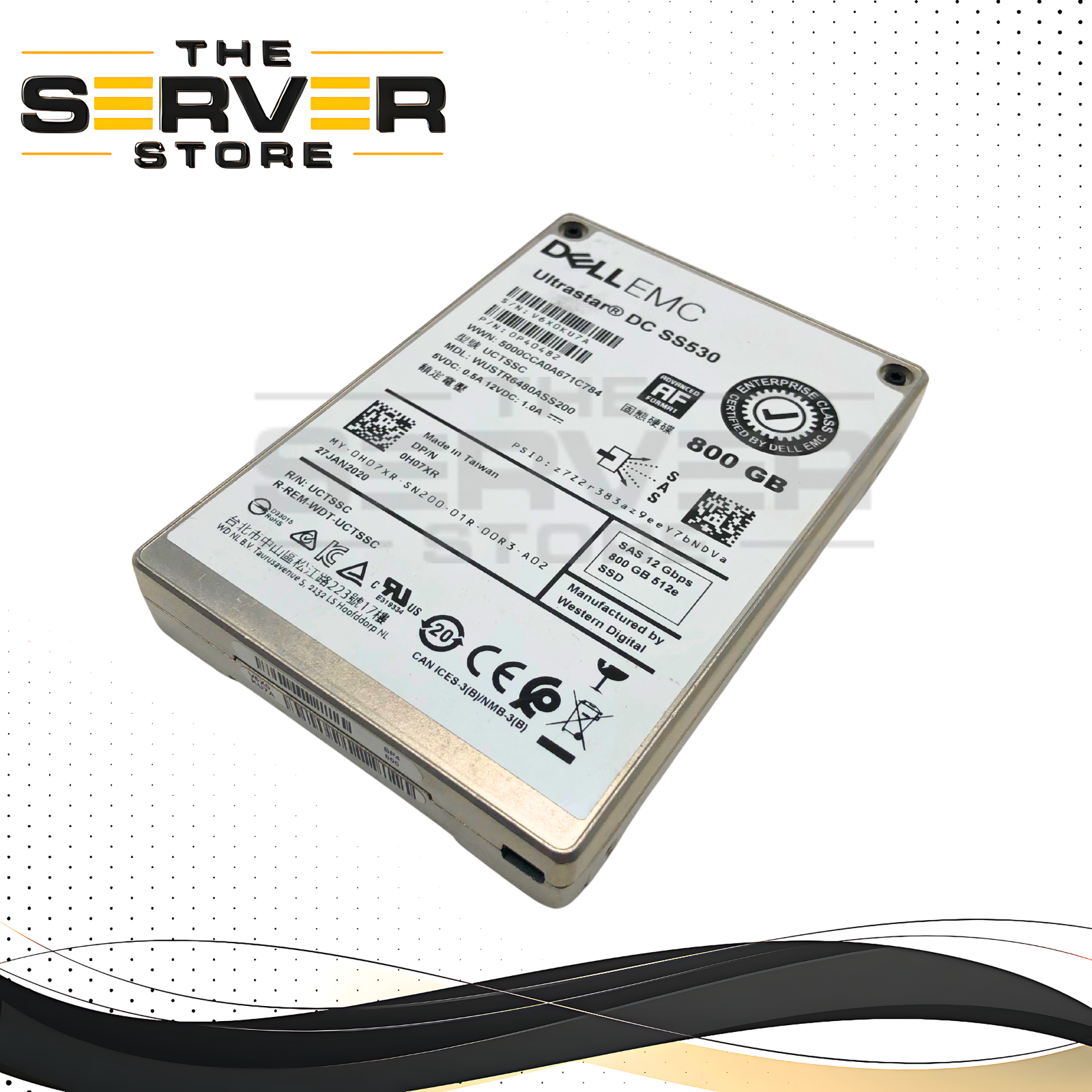 Dell WD Ultrastar 800GB 12G SAS Mixed Use 2.5" SFF SSD WUSTR64800ASS205 H07XR