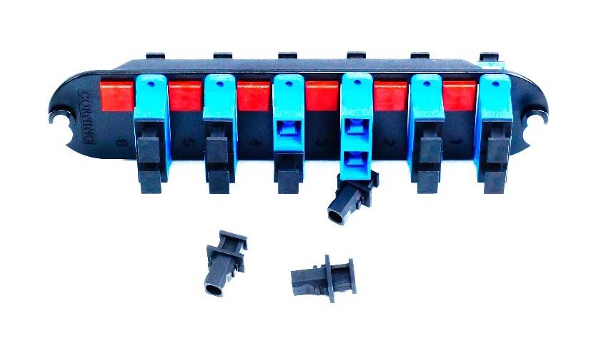 Corning® Adapter Panel CCH Singlemode Loaded with (6) Duplex SC Adapters (12-Fiber) Ceramic Insert