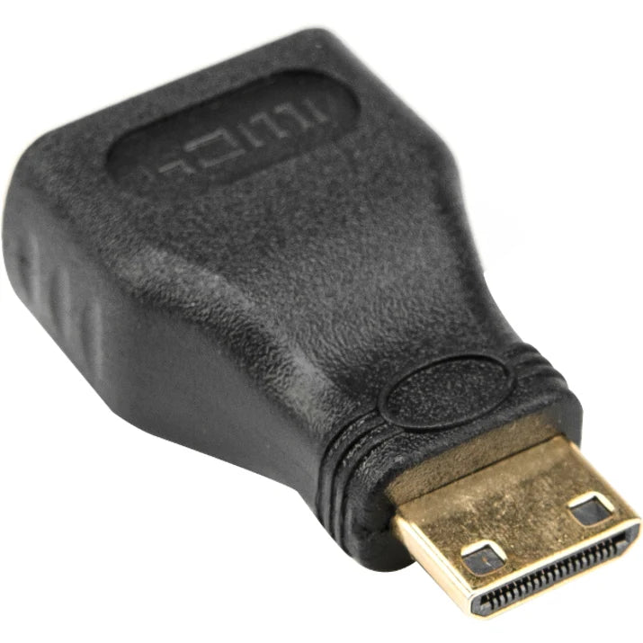 Rocstor Premium HDMI to HDMI Mini Adapter - F/M - 1 Pack - 1 x HDMI Female Digital Audio/Video - 1 x Mini Type C HDMI Male Digital Audio/Video - Gold Connector - Black - Adapter