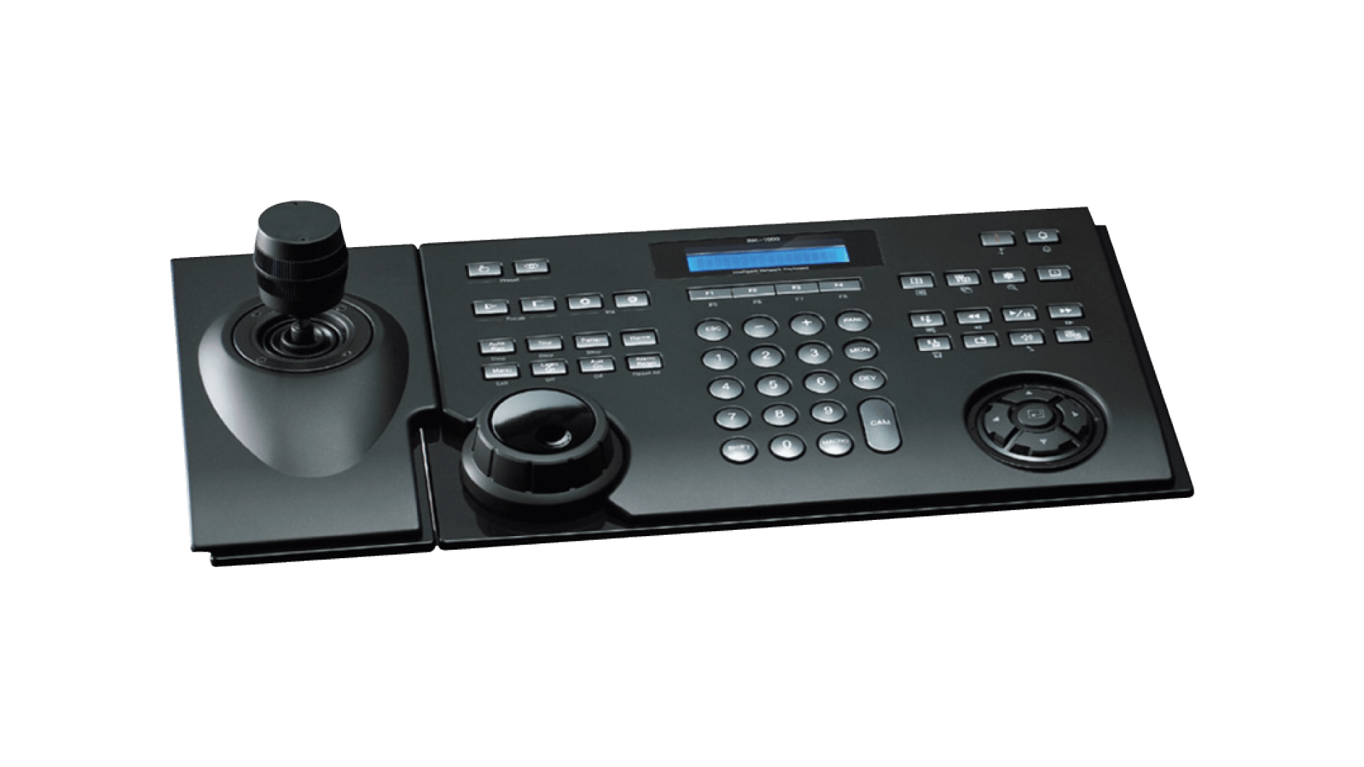IDIS NK-1200 Keyboard Controller, Network, Ethernet, (2) RS485, (1) each: USB 2.0, USB 3.0, PoE, over 70 protocols.