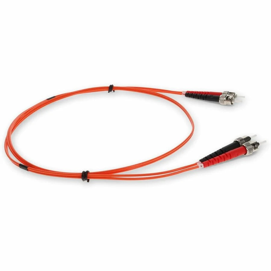 AddOn 1m ST to ST Orange OM1 Duplex OFNR (Riser-Rated) MMF Fiber Patch Cable