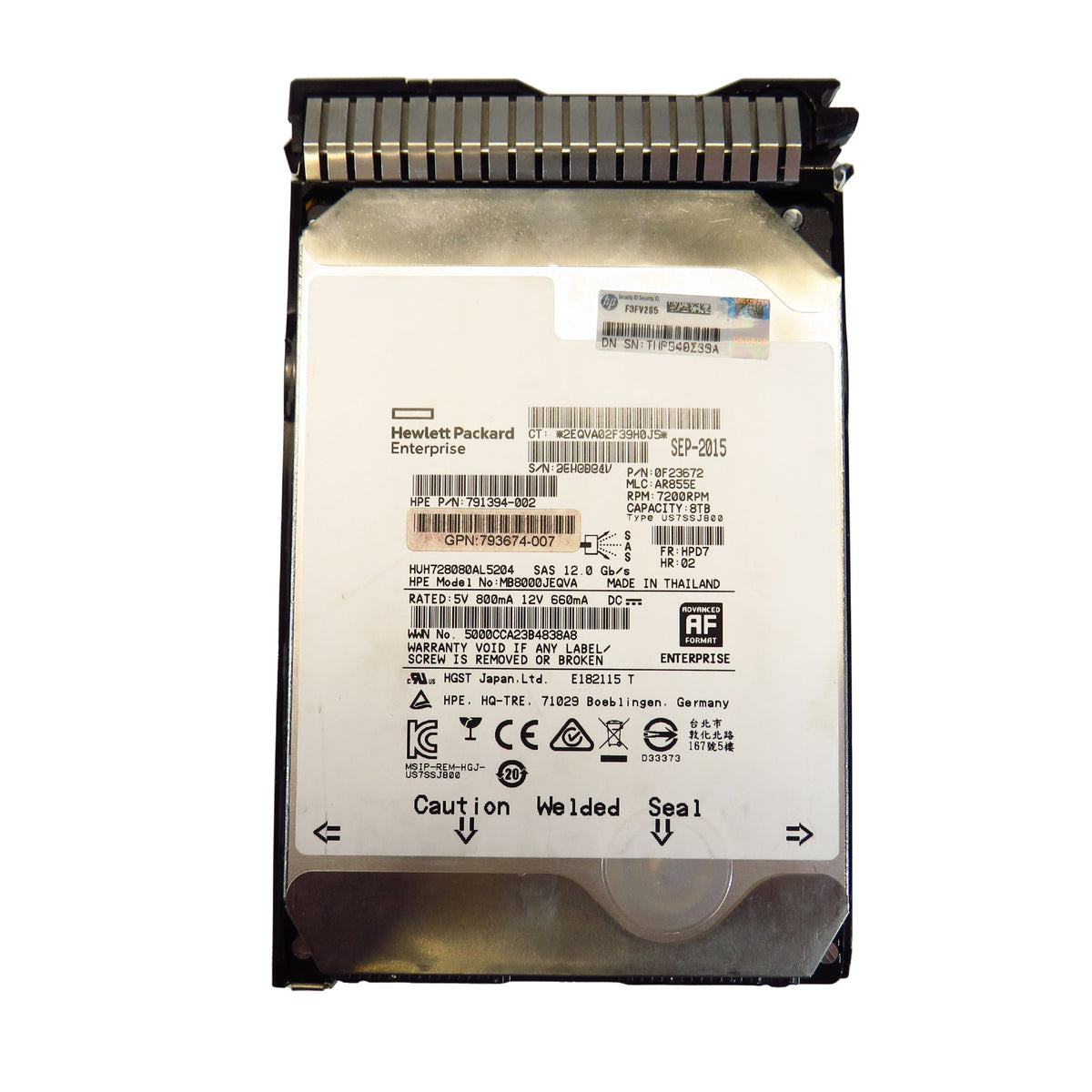 HP 793773-001 8TB 7.2K RPM 3.5" SAS 12Gbps LFF SC HDD Hard Drive (Refurbished)