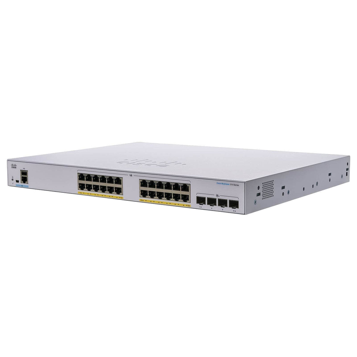 Cisco 24x 10/100/1000 Ethernet PoE+ ports and 195W PoE budget, 4x 10G SFP+ uplinks Switch - C1000-24P-4X-L Refurbished
