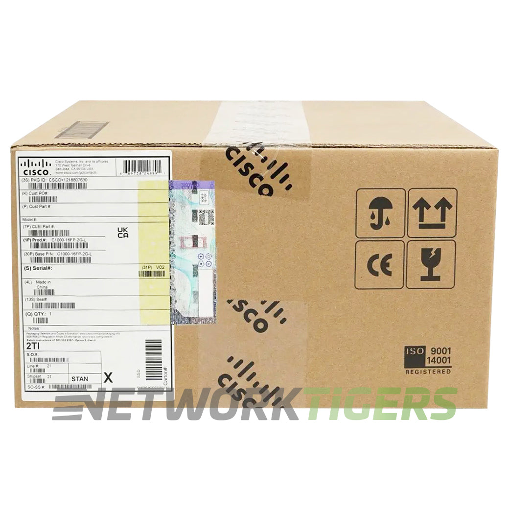NEW Cisco C1000-16FP-2G-L Catalyst 1000 16x 1GB PoE+ RJ45 2x 1GB SFP Switch