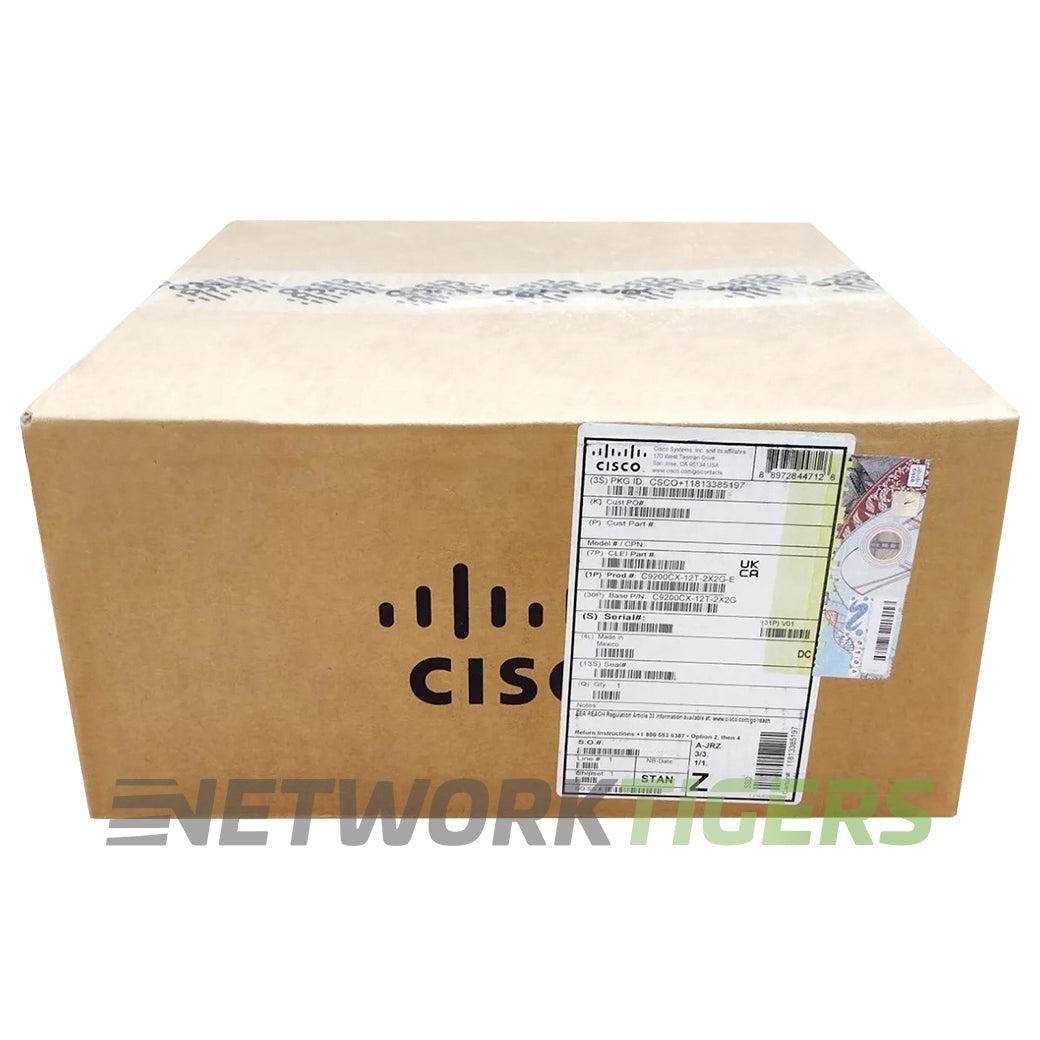 NEW Cisco C9200CX-12T-2X2G-E 12x 1GB RJ45 3x 1GB RJ45 (1x PoE++) 2x SFP+ Switch