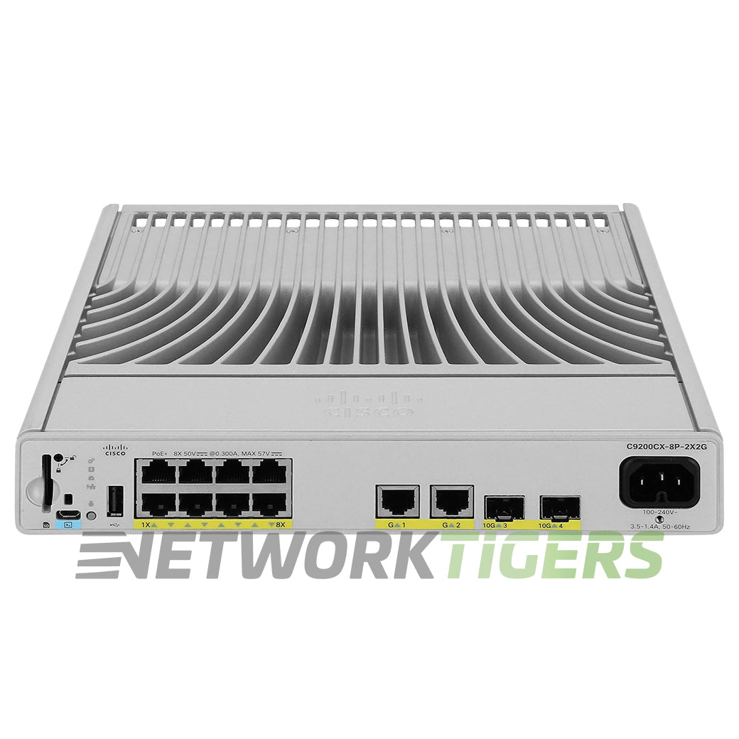 NEW Cisco C9200CX-8P-2X2G-E 8x 1GB PoE+ RJ45 2x 1GB RJ45 2x 10GB SFP+ Switch