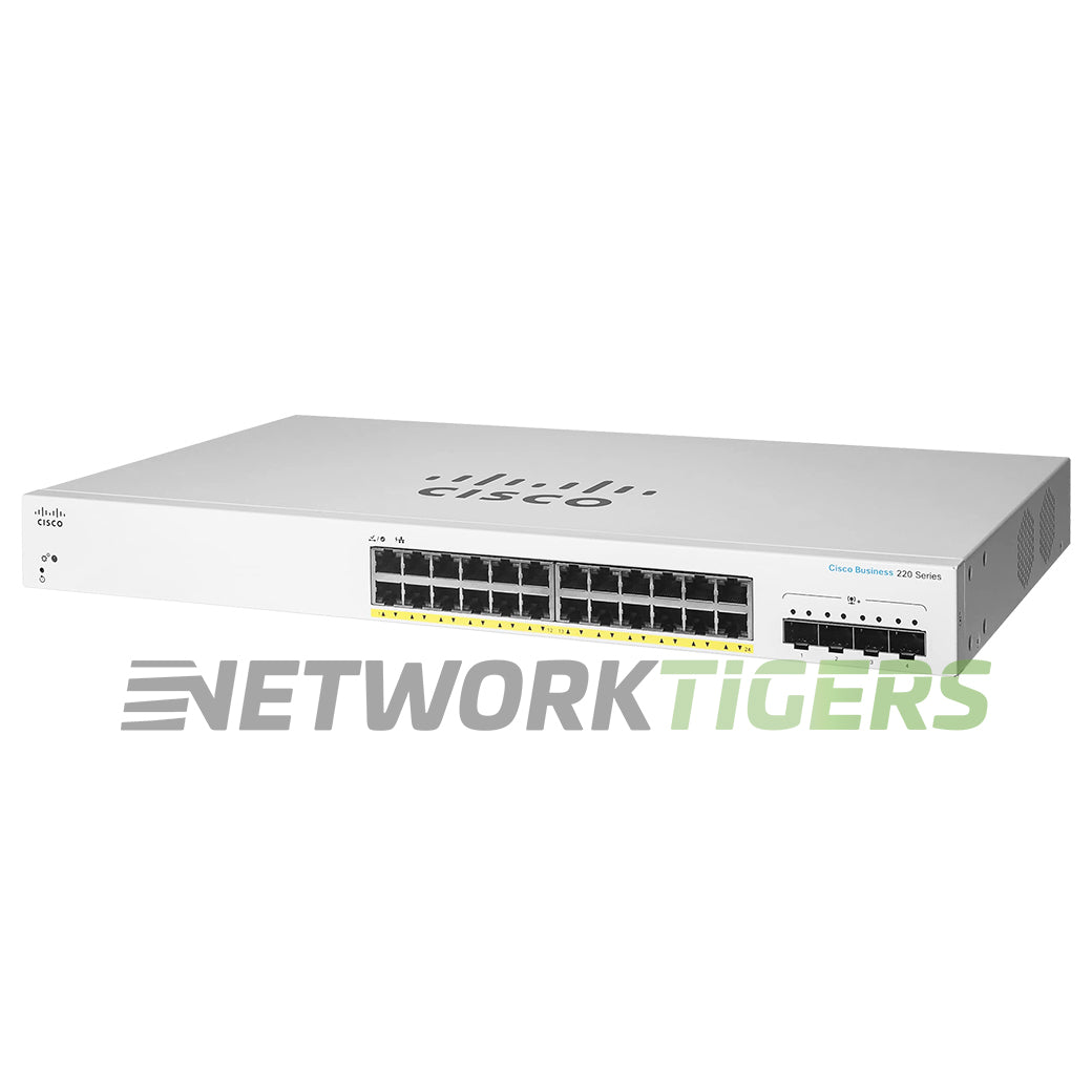 NEW Cisco CBS220-24P-4X-NA Business 220 24x 1GB PoE+ RJ45 4x 10GB SFP+ Switch