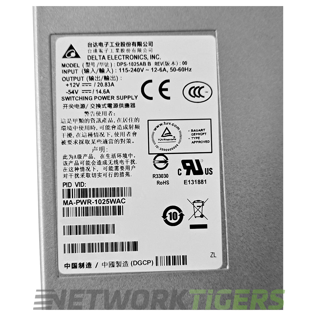 Cisco Meraki MS355 Series MA-PWR-1025WAC 1025W AC PoE Switch Power Supply