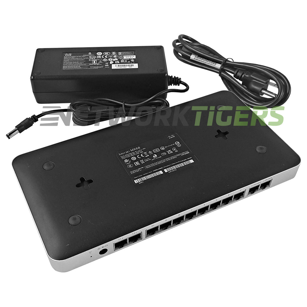 NEW Cisco MX68-HW Meraki MX 450 Mbps 12x 1 Gigabit RJ45 Unclaimed Firewall