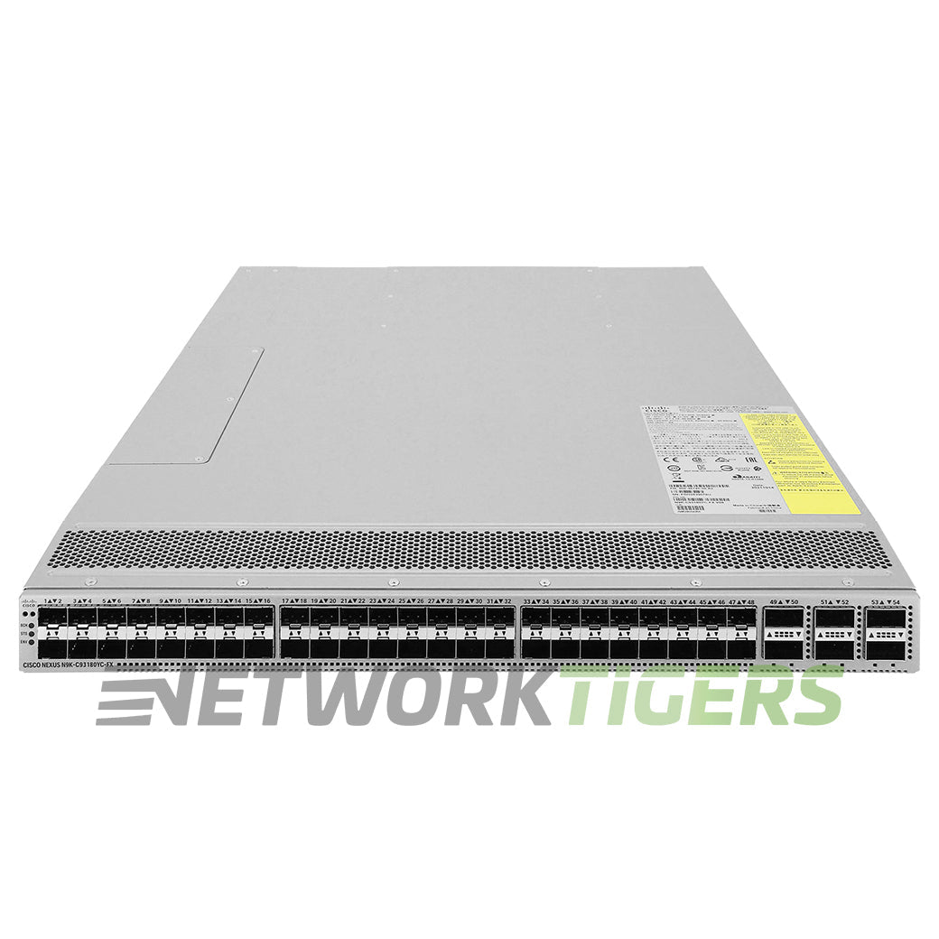 NEW Cisco N9K-C93180YC-FX3 48x 25GB SFP28 6x 100GB QSFP28 B-F Air Switch