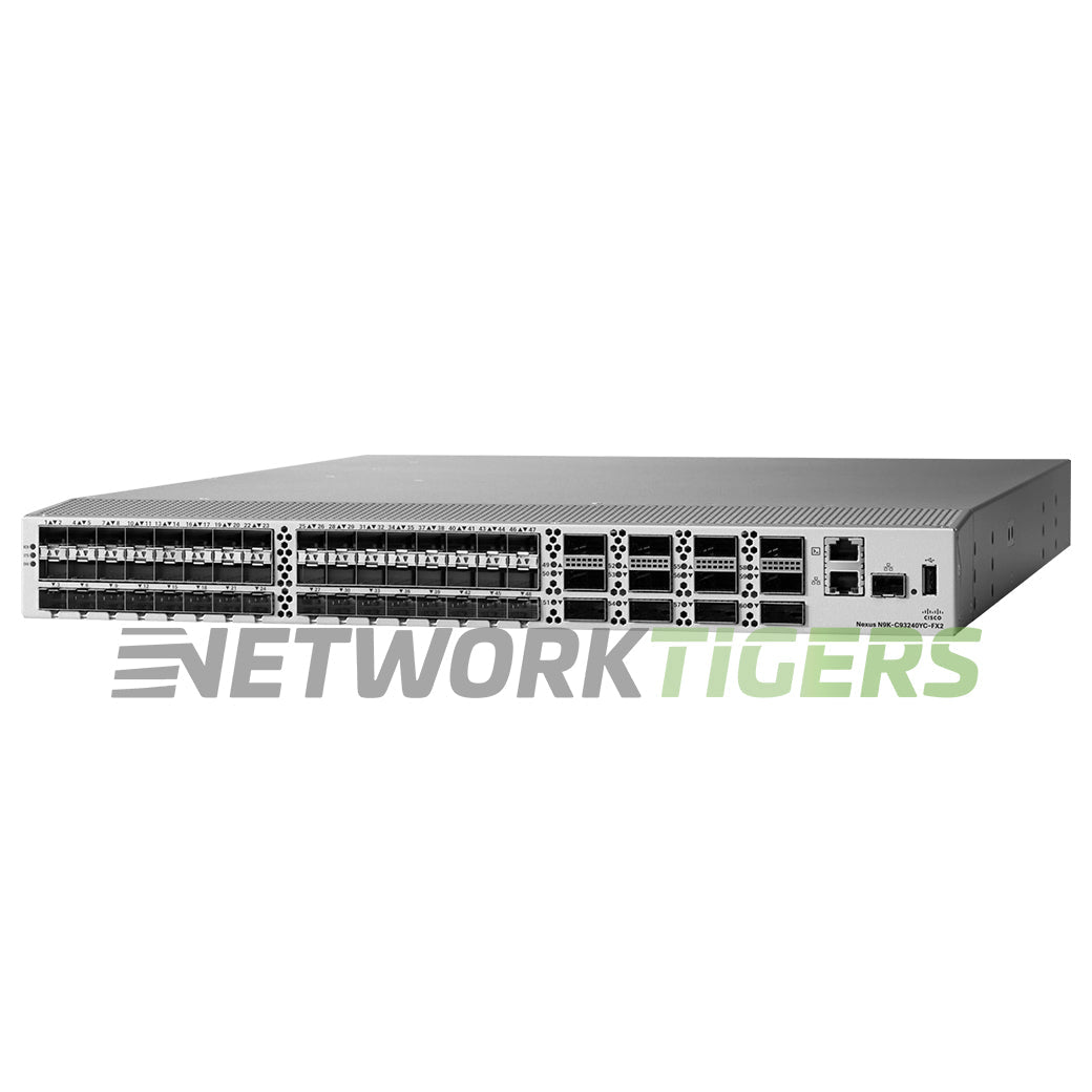 Cisco N9K-C93240YC-FX2 48x 25GB SFP 12x 100GB QSFP28 Back-to-Front Air Switch