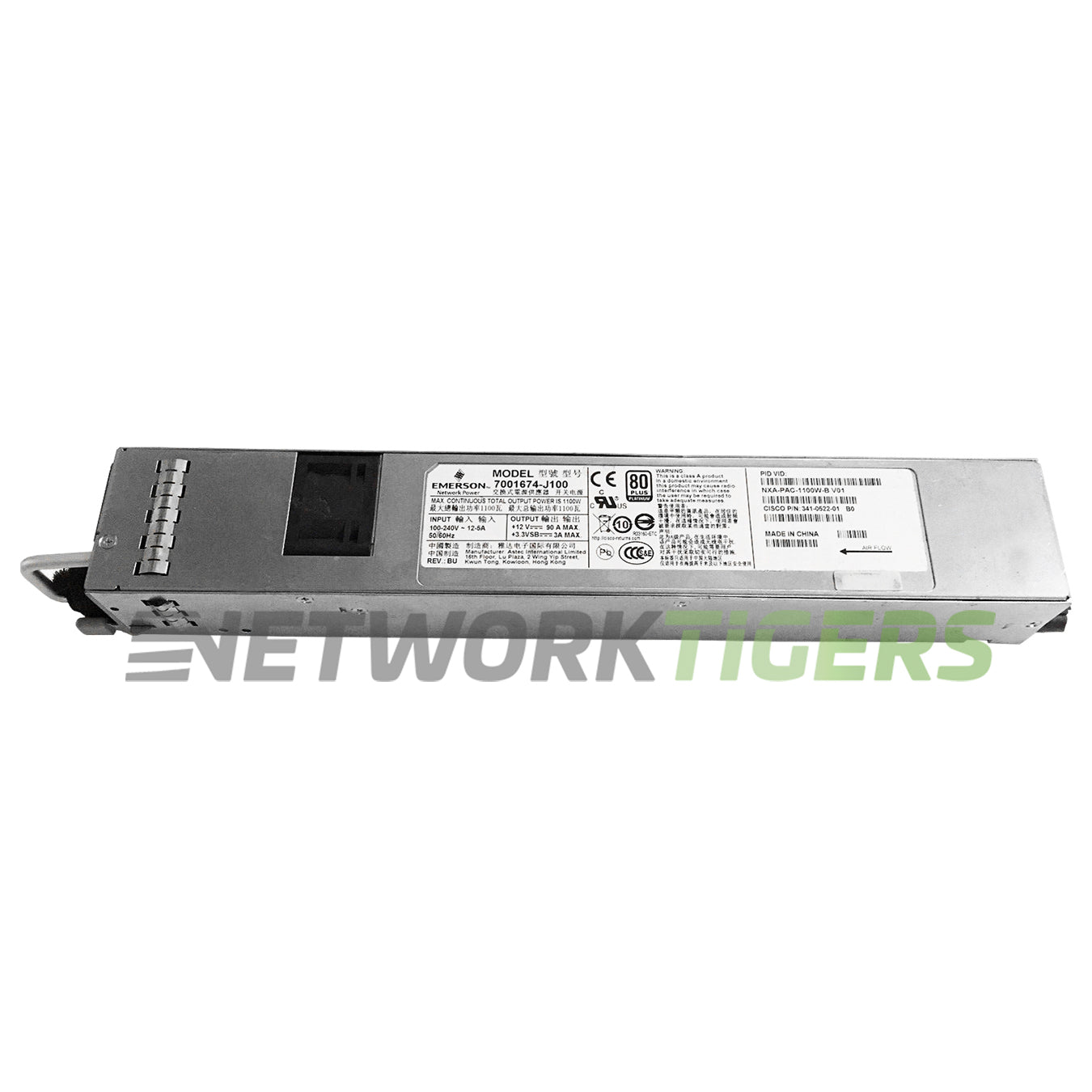 Cisco NXA-PAC-1100W-B 1100W AC F-B Airflow (Port Side Intake) Power Supply