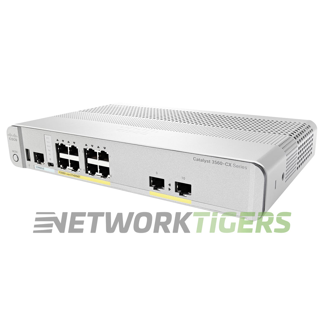 NEW Cisco WS-C3560CX-8PT-S 8x 1GB PoE+ RJ45 2x 1GB UPoE Switch