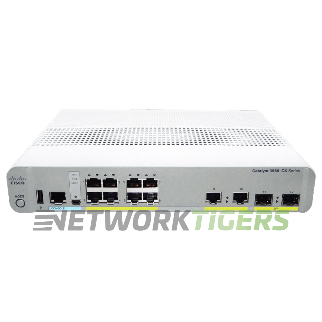 Cisco WS-C3560CX-8TC-S Catalyst 3560CX 8x 1GB RJ45 2x 1GB SFP Switch