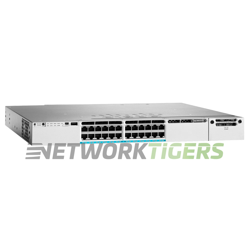 Cisco WS-C3850-24U-E 24x 1GB UPoE RJ45 1x Module Slot Switch