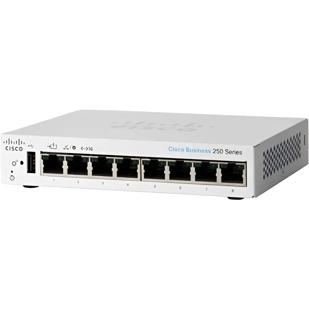 Cisco CBS250-8T-E-2G-NA 8-Port Gigabit Smart Switch 2x SFP Combo - Refurbished