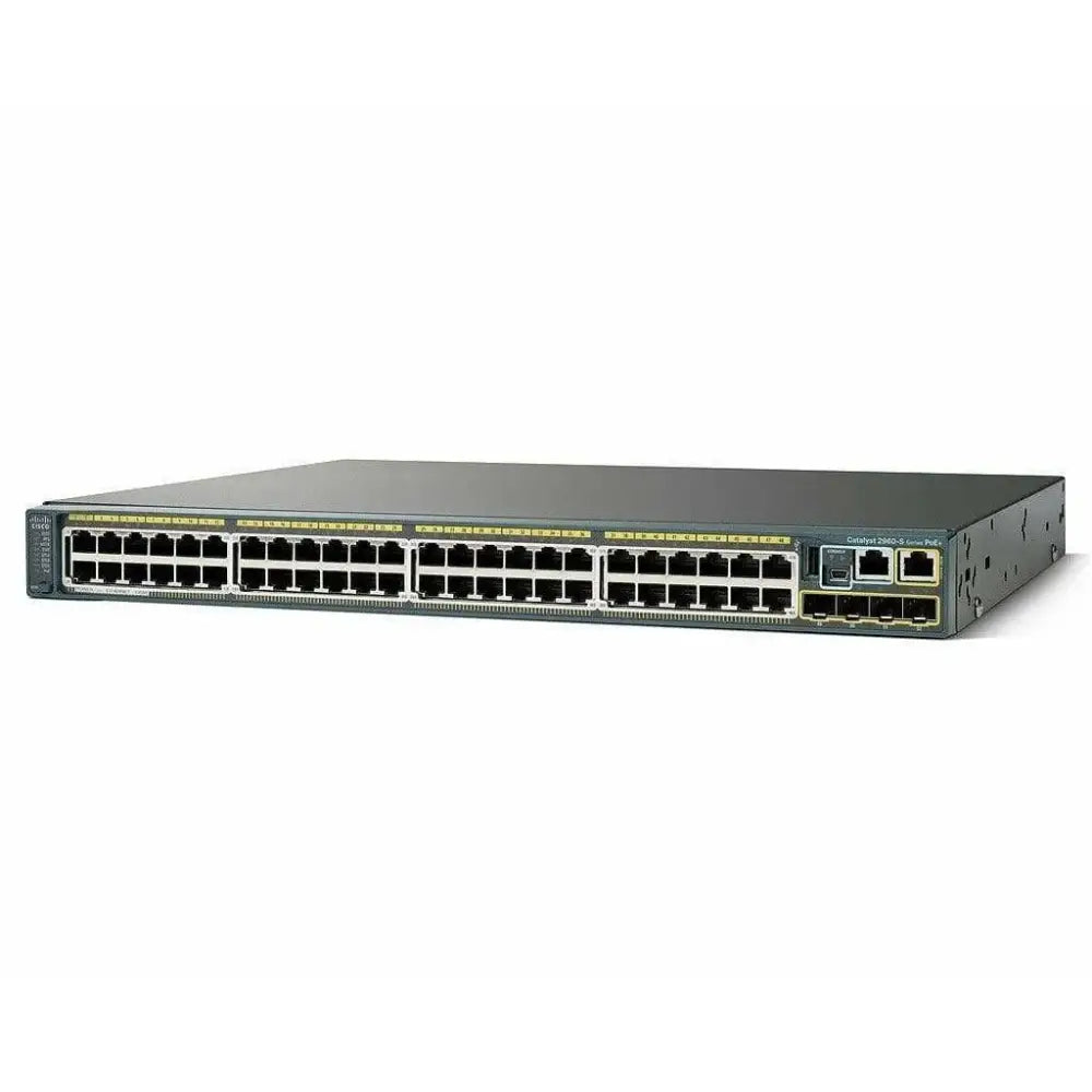 Cisco WS-C2960S-48FPS-L Catalyst 2960S 48-Port PoE+ Gigabit Switch 740W 4x SFP LAN Base - Refurbished