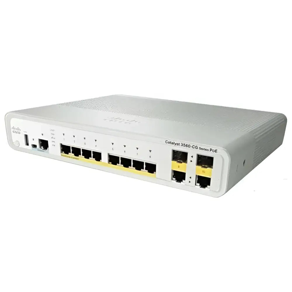 Cisco Catalyst 3560CG 8-Port PoE+ Gigabit Switch WS-C3560CG-8PC-S IP Base - Refurbished